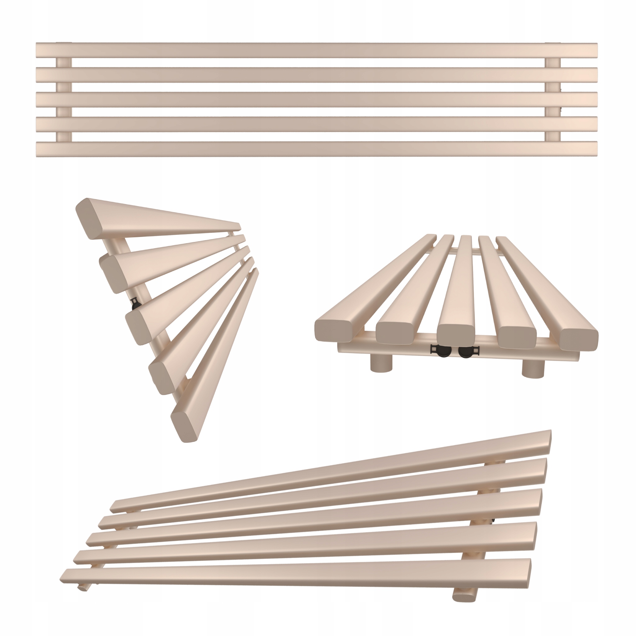 Horizontální Radiátor Horizont 5 37x140 Zlatý Růžový