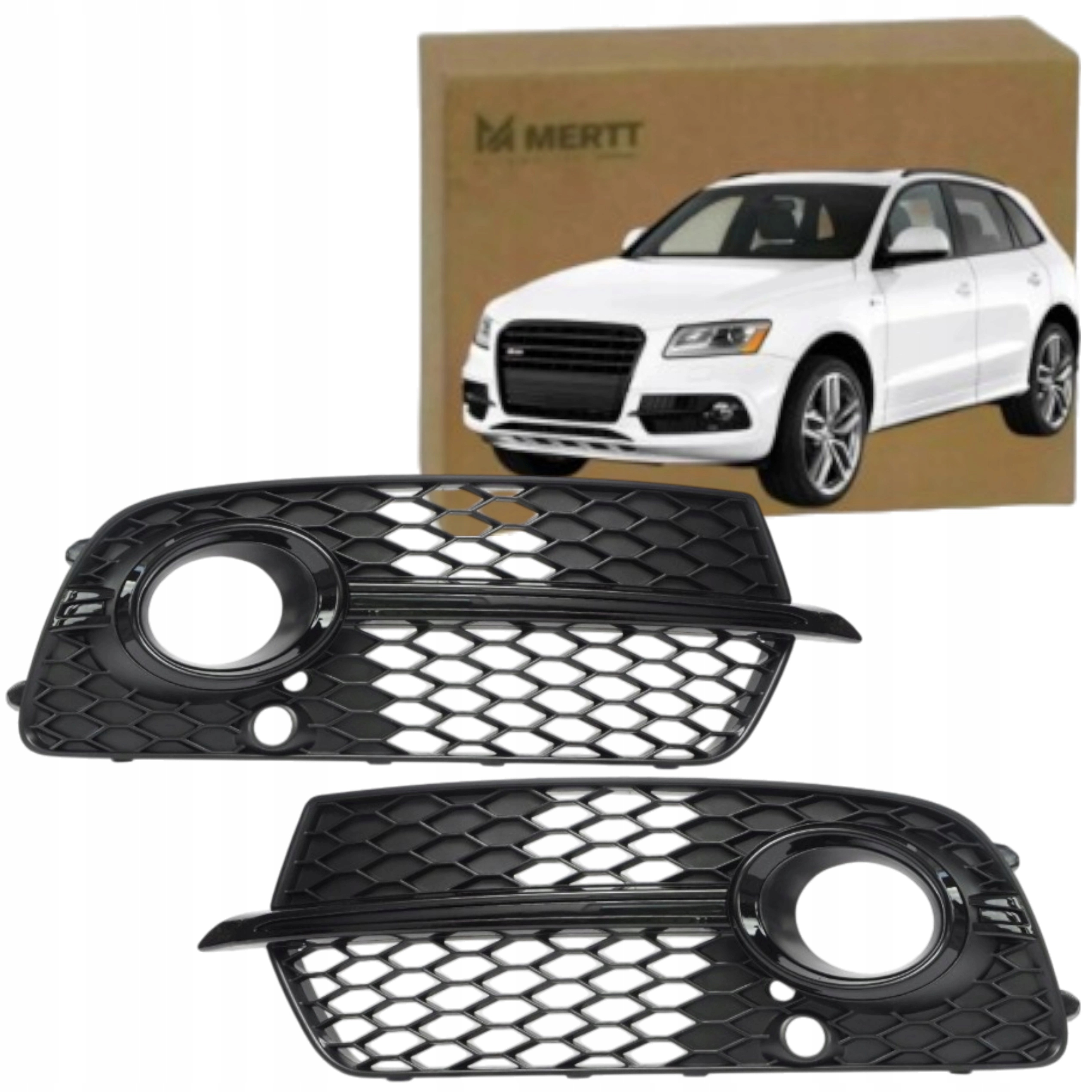 Mřížky Atrapy zakrývací přední Audi Q5 Černá 12-16 S Line Pravá Levá