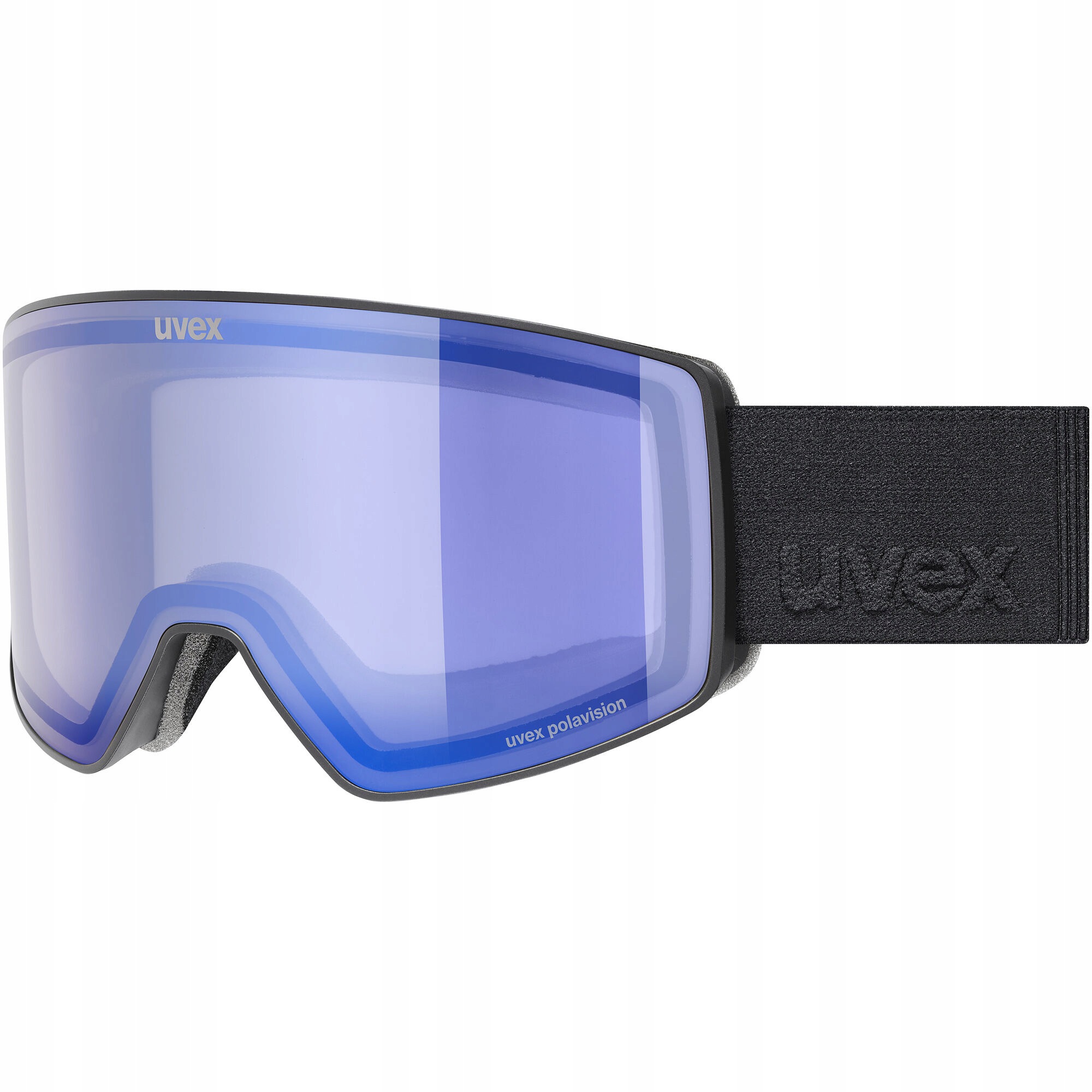 Lyžařské brýle Uvex Scenic P mirror blue S2 black matt Otg Polarizace