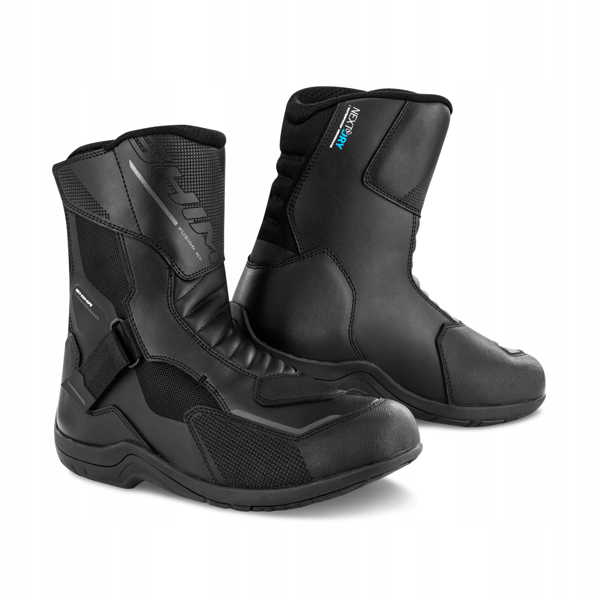 Turistické nepremokavé motocyklové topánky Shima Fusion Wp Black 44