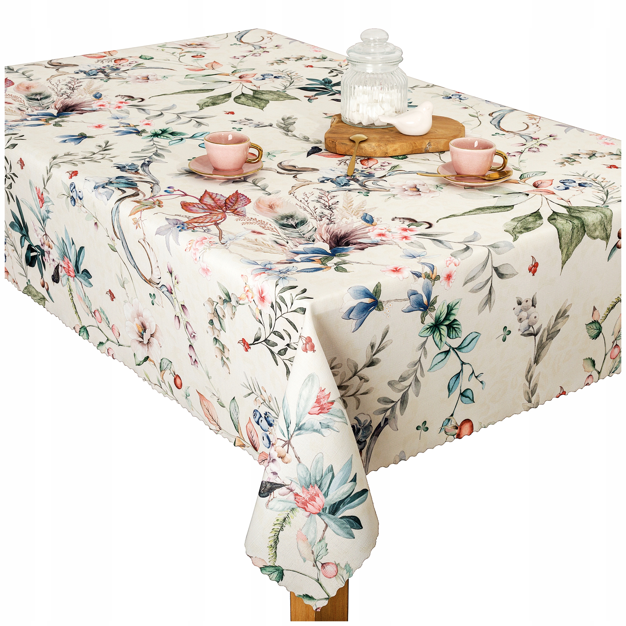 Obrus Plamoodporny Druk z Motywem Roślinnym Elbrus U3 3z2755-101 130x200 cm