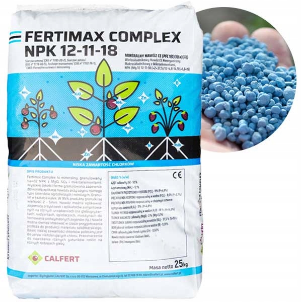 Nawóz Wieloskładnikowy Fertimax Complex 25 Kg Do Trawy Trawników 12-11-18