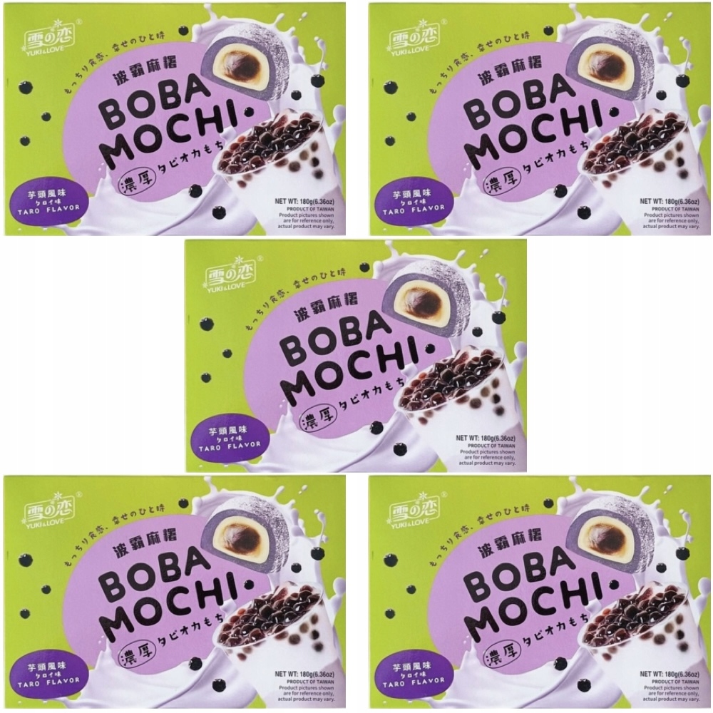 5 x Sušenky Rýžové želé Boba Mochi s Taro 180g Yuki & Love