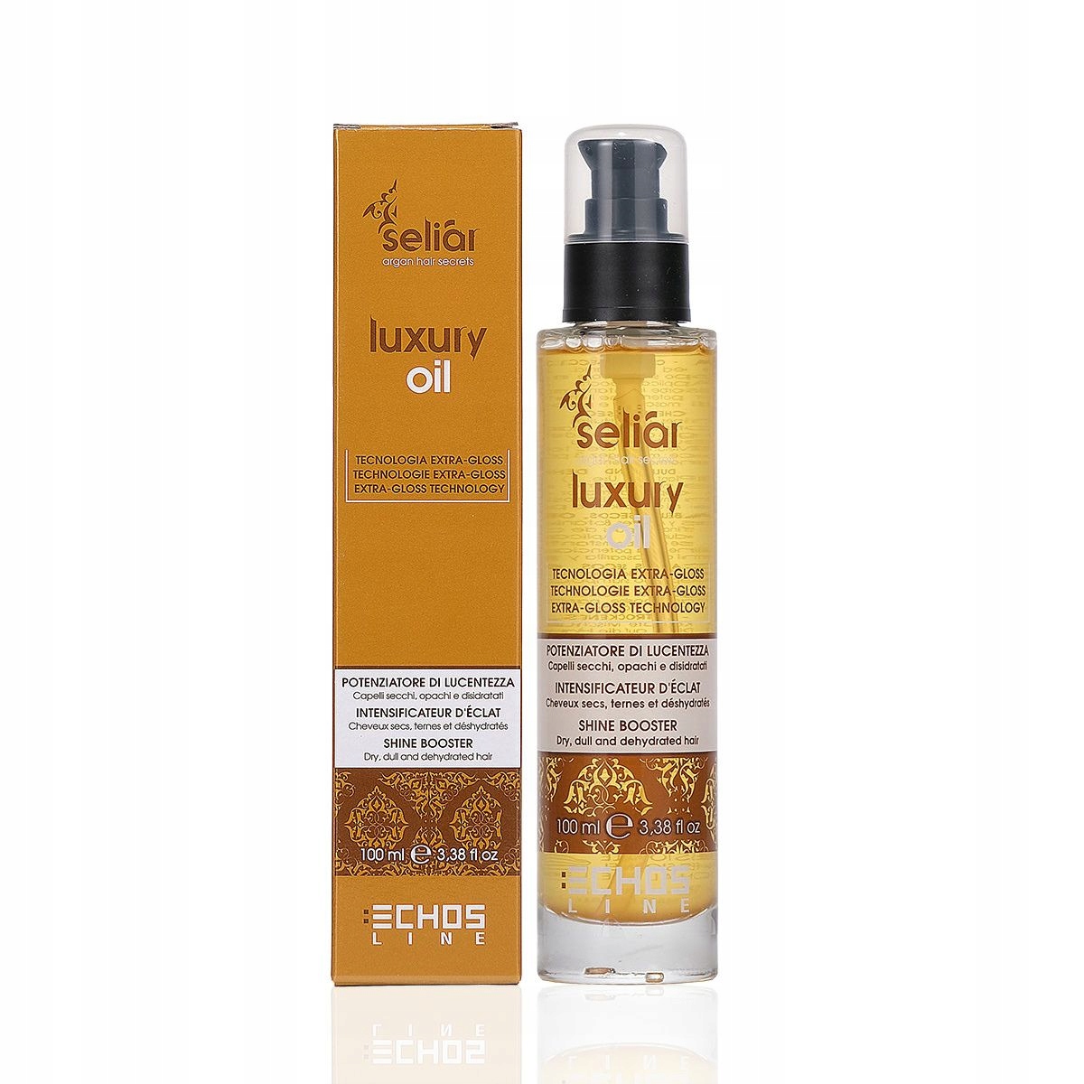 Echosline Seliar Luxury – olej dodávající vlasům lesk 100 ml