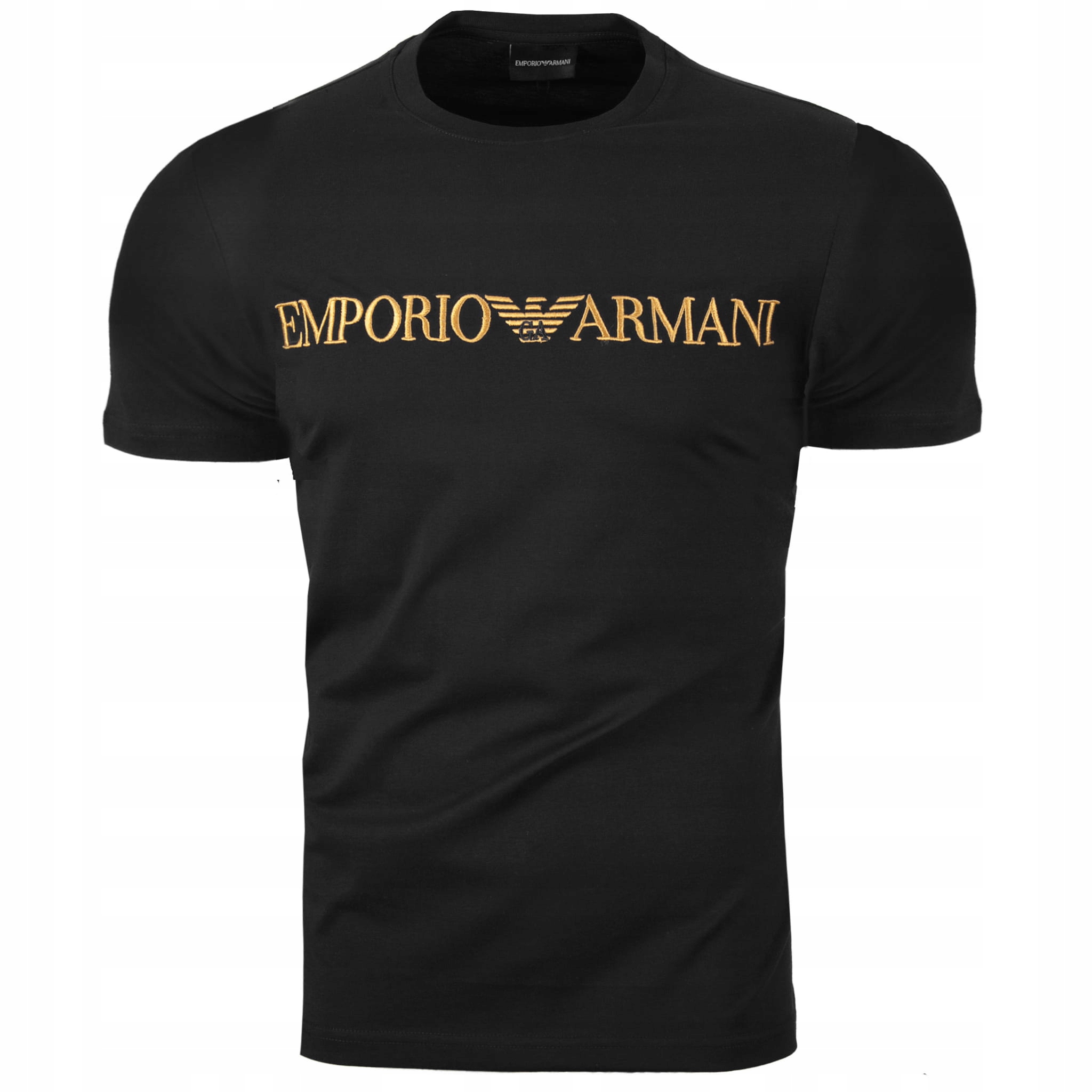

Emporio Armani T-shirt Złote Haftowane Logo /XXL