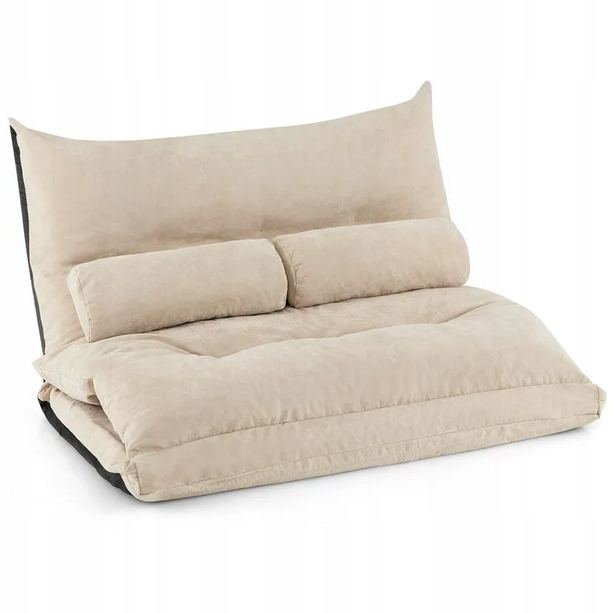 Kanapa Costway 110 x 68 cm tkanina beżowy