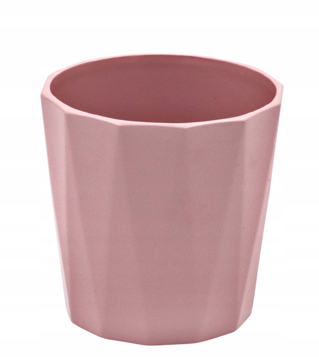 Osłonka ceramiczna na doniczki FLORES różowy 13,5 cm