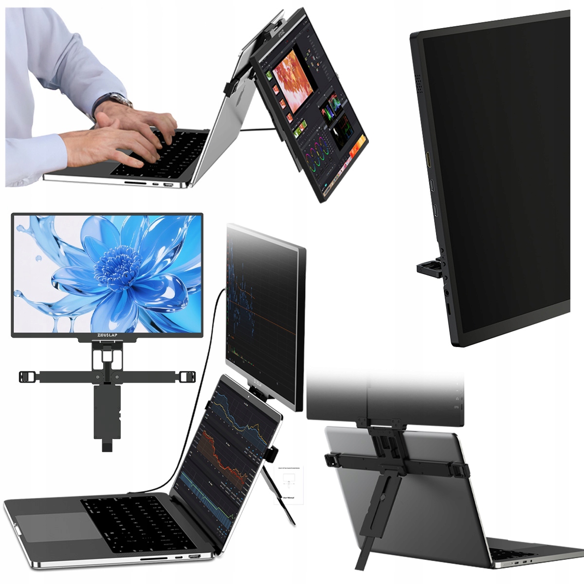 Monitor przenośny Do Laptopa pojedynczy górny 2560x1600 16" Zeuslap Z16H