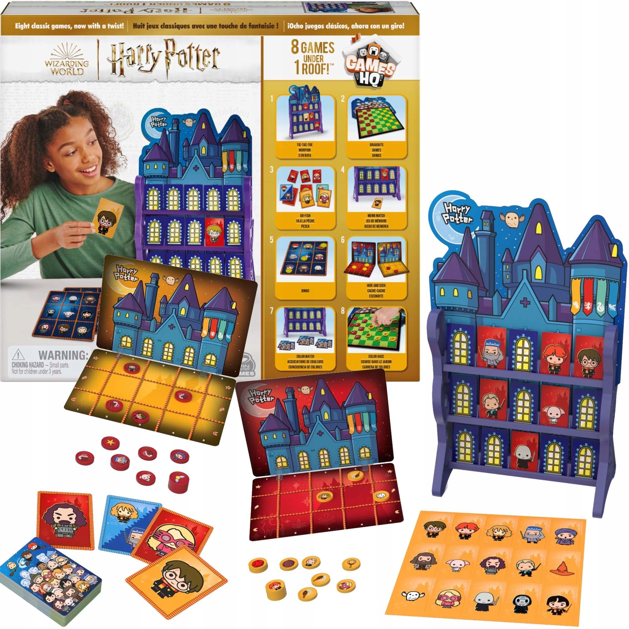 

Harry Potter Hogwart Duży Zestaw 8 Gier Memo Bingo