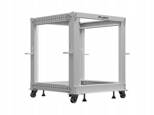 Lanberg Otvorený Rack 19" 9U 600X600-1100 Nastaviteľný Šedý OR01-6112-S