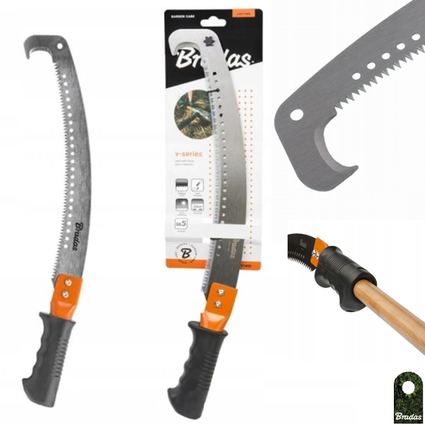 PIŁA DO GAŁĘZI Z HAKIEM OSTRZE 32CM RĘCZNA BRADAS V-SERIES STAL HARTOWANA