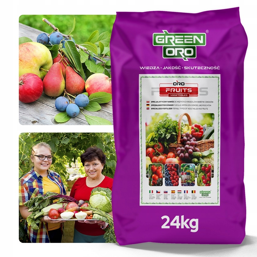Hnojivo na zeleninu, ovocné stromy, hrozno, pohádky 100 dní Oro Fruits 24 kg