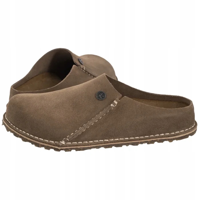 Pánské Nazouváky Birkenstock Zermatt Premium Suede Gray 1021318 Béžová