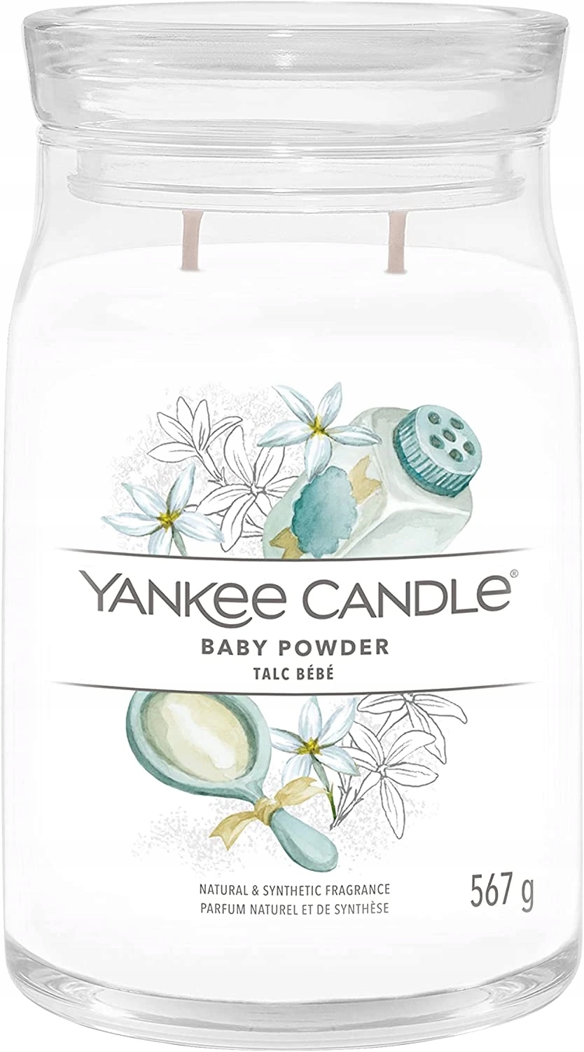 Yankee Candle vonná svíčka Signature ve skle velká Baby Powder 567g