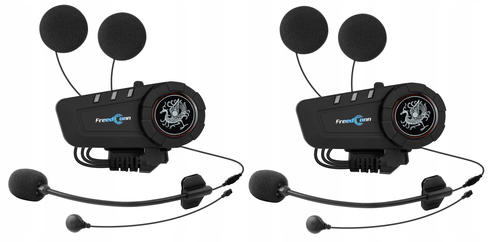 2X Intercom FREEDCONN KY-PRO 1000M 6 человек 2 шлемы