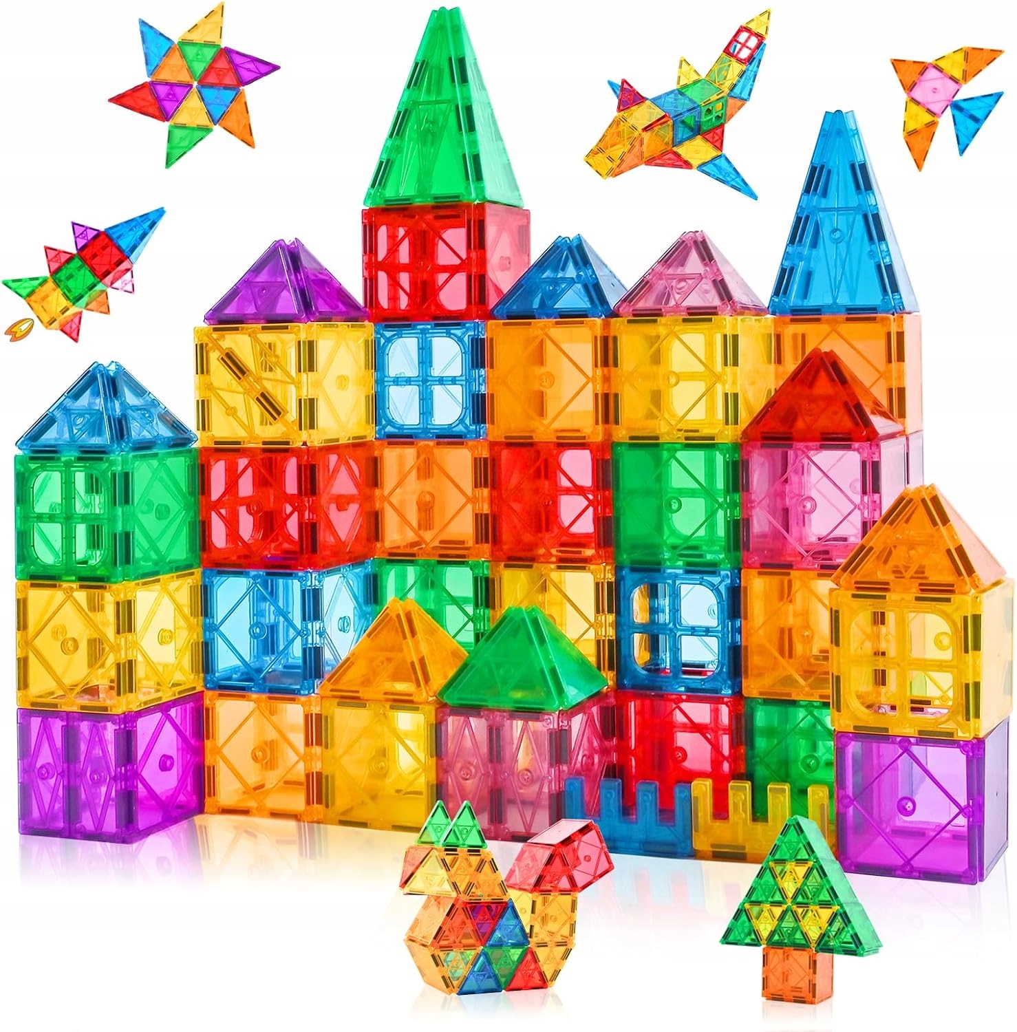 Zestaw klocków magnetycznych 121 pcs – zabawka Stem 3+