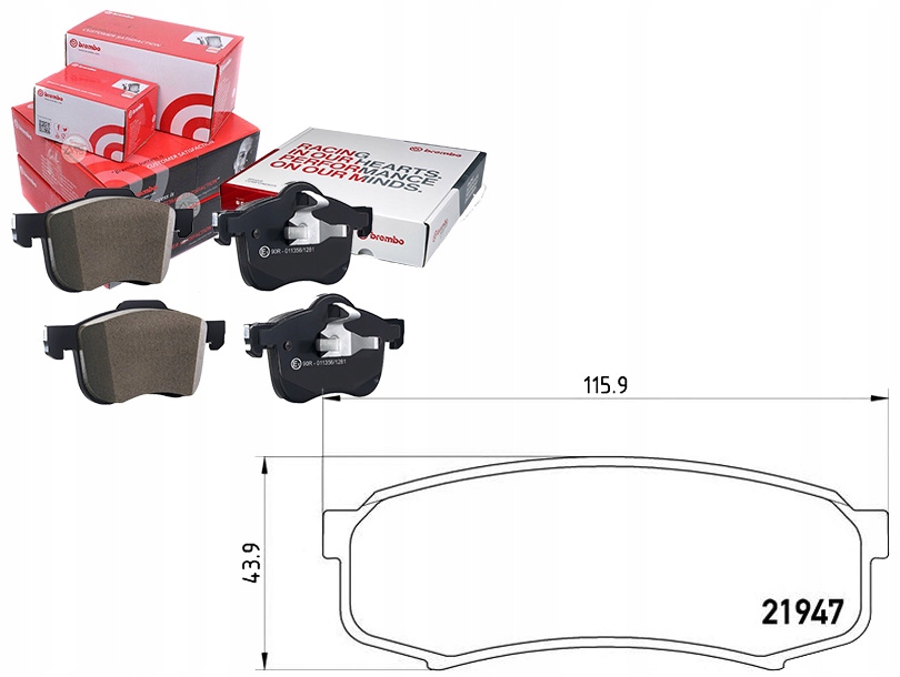 Brzdové Destičky Toyota Landcruiser 90 Zadní Brembo