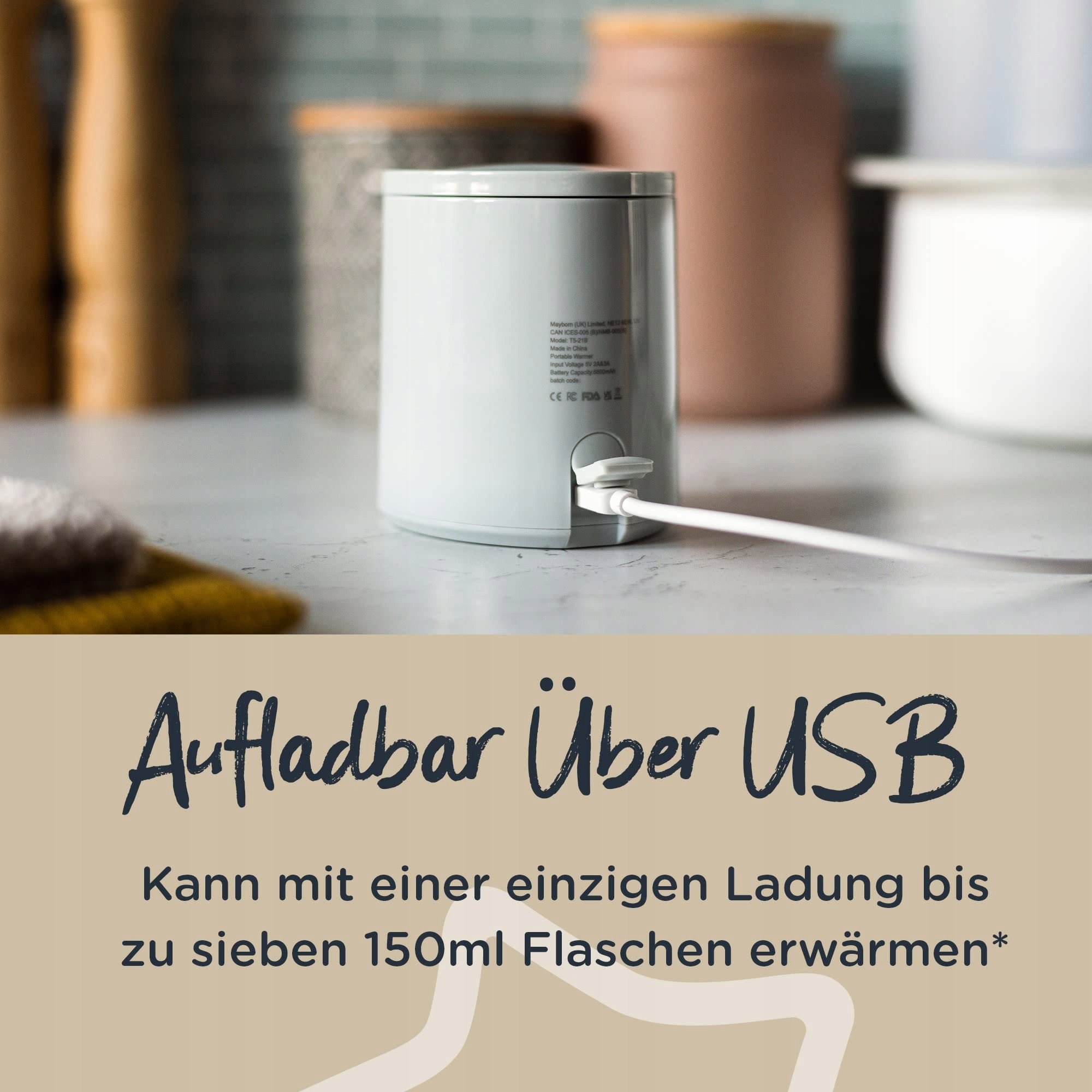 TOMMEE TIPPEE LetsGo Przenośny Podgrzewacz Butelek USB Elektryczny Lekki — miniatura 7