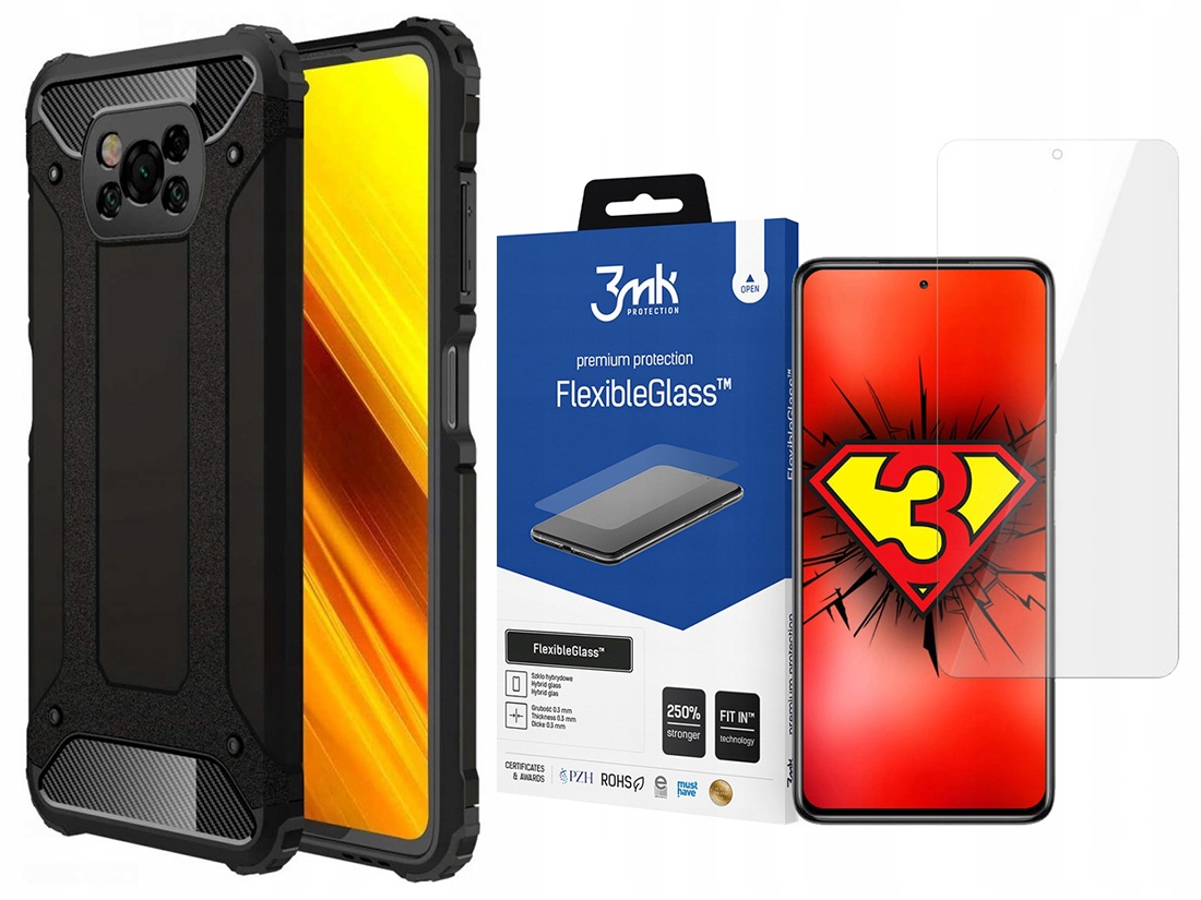 

Odporne Etui Case Do Xiaomi Poco X3 Nfc +szkło 3MK