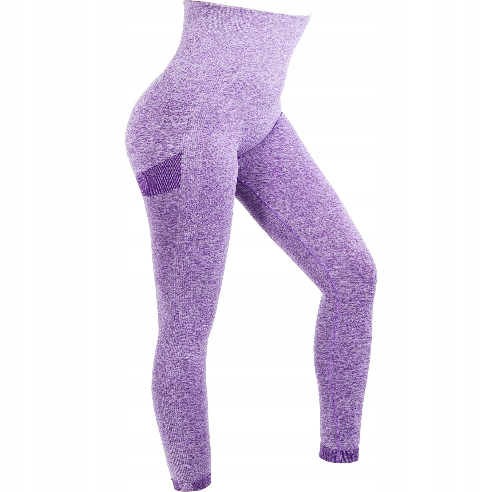 Wysokie Damskie Legginsy Do Jogi I Fitness Fioletowe