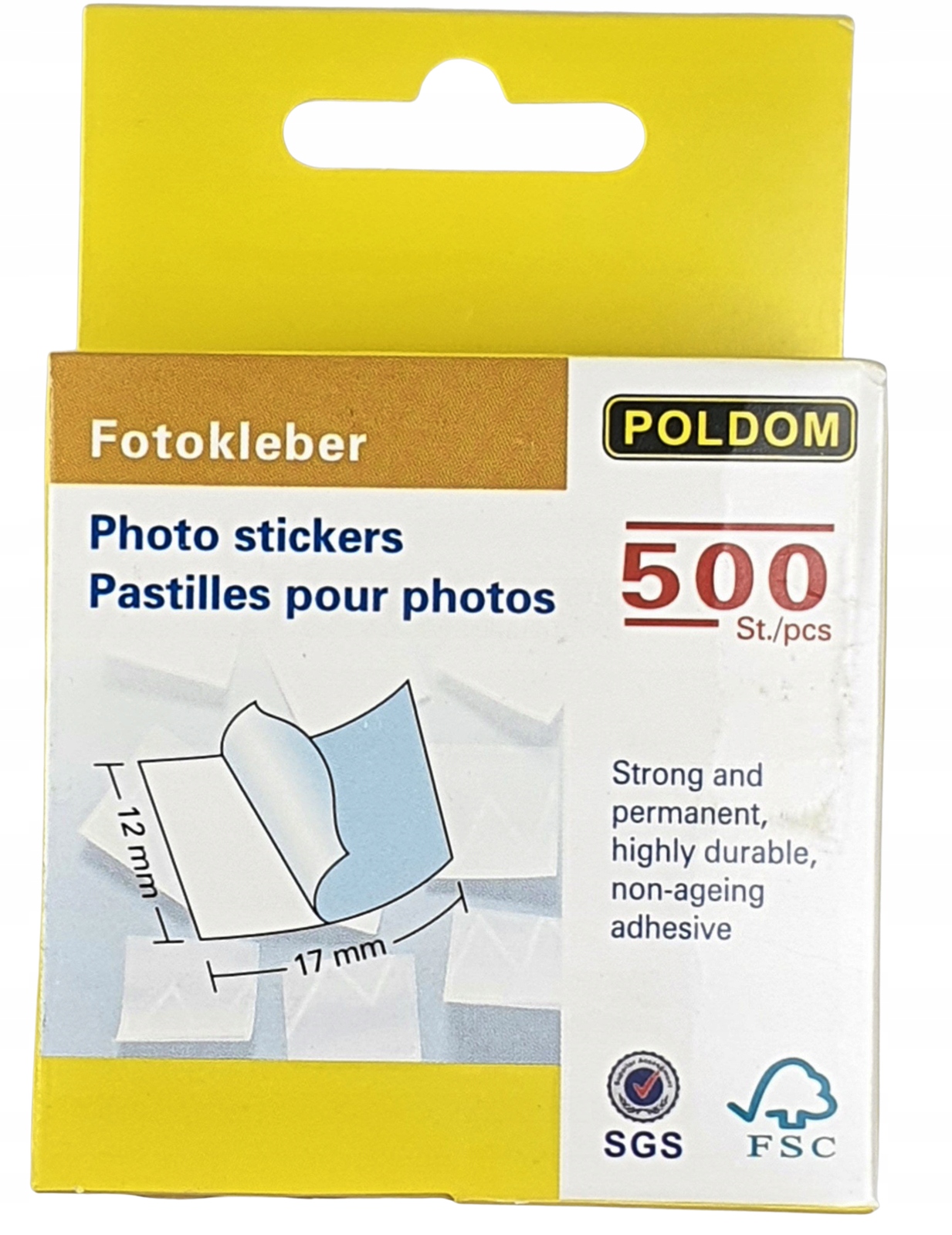 

Foto przylepce podklejki zdjęć 500 szt Poldom