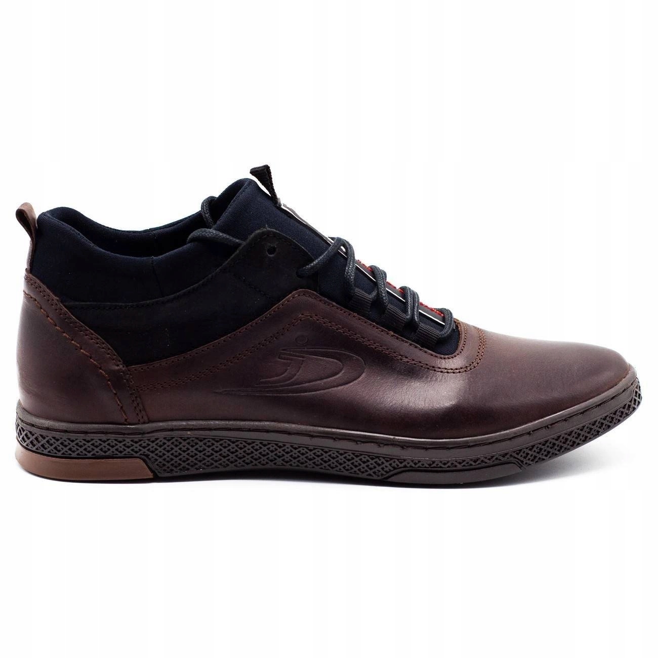 Buty Męskie Ocieplane Skóra K27F Brąz 42