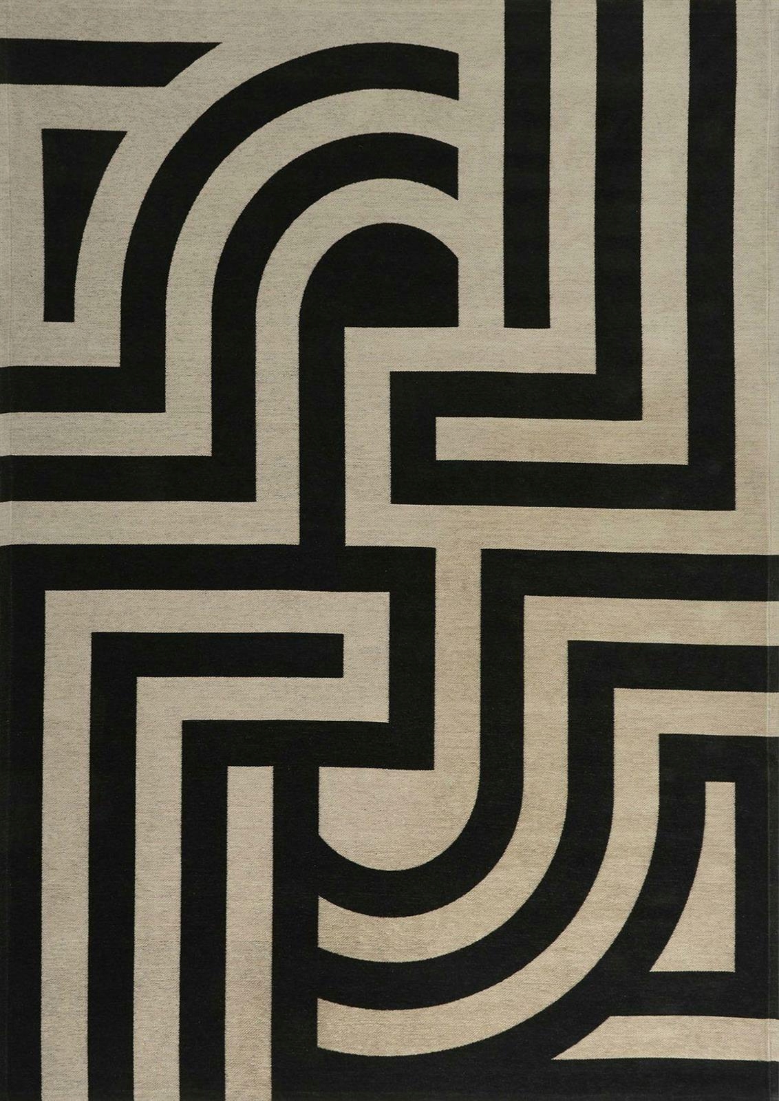 Koberec 200 x 300 cm Tiffany čierno-béžový Art Deco