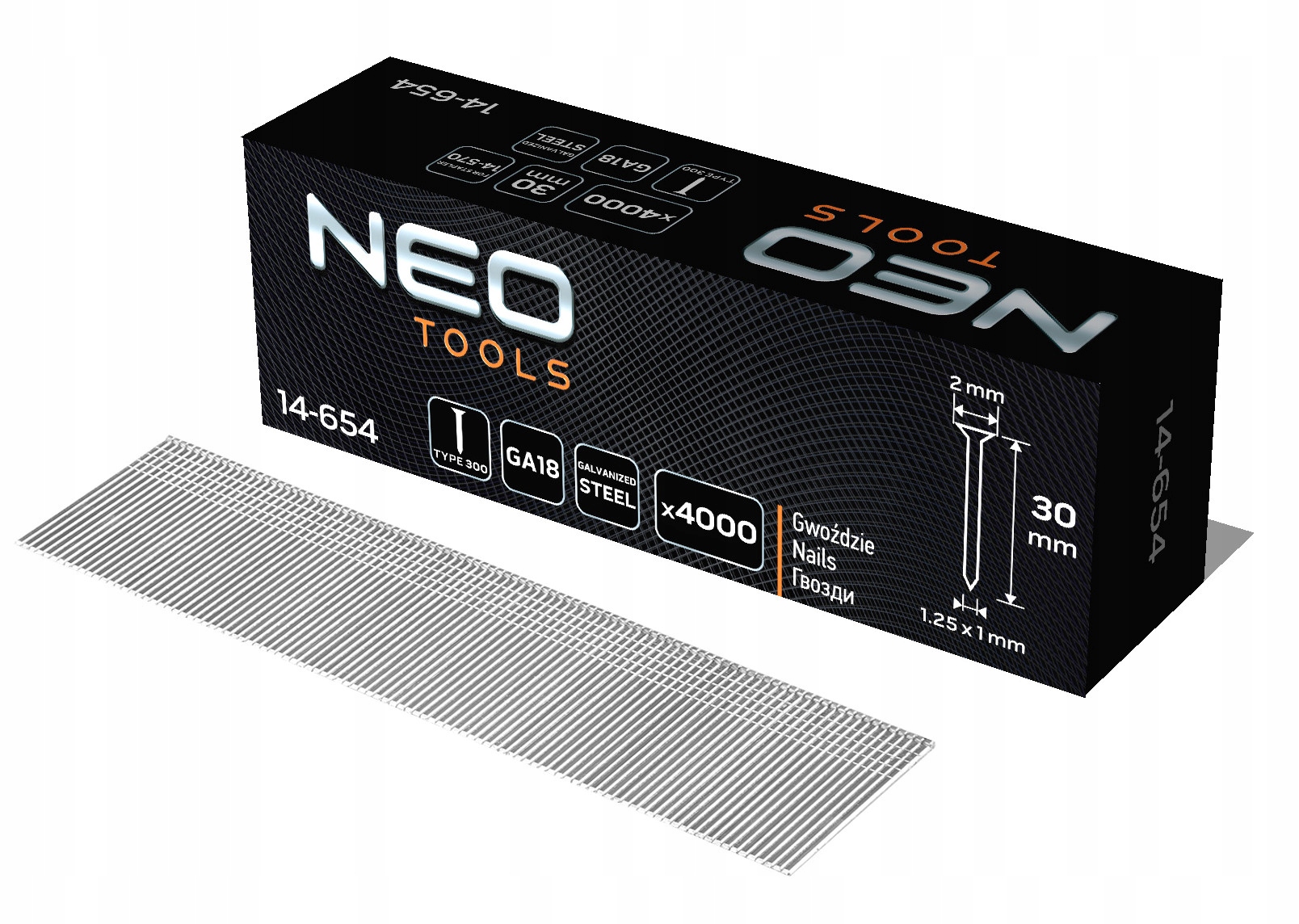 

Neo Gwoździe TYP300 F Szpilki GA18 dł.30mm 4000szt