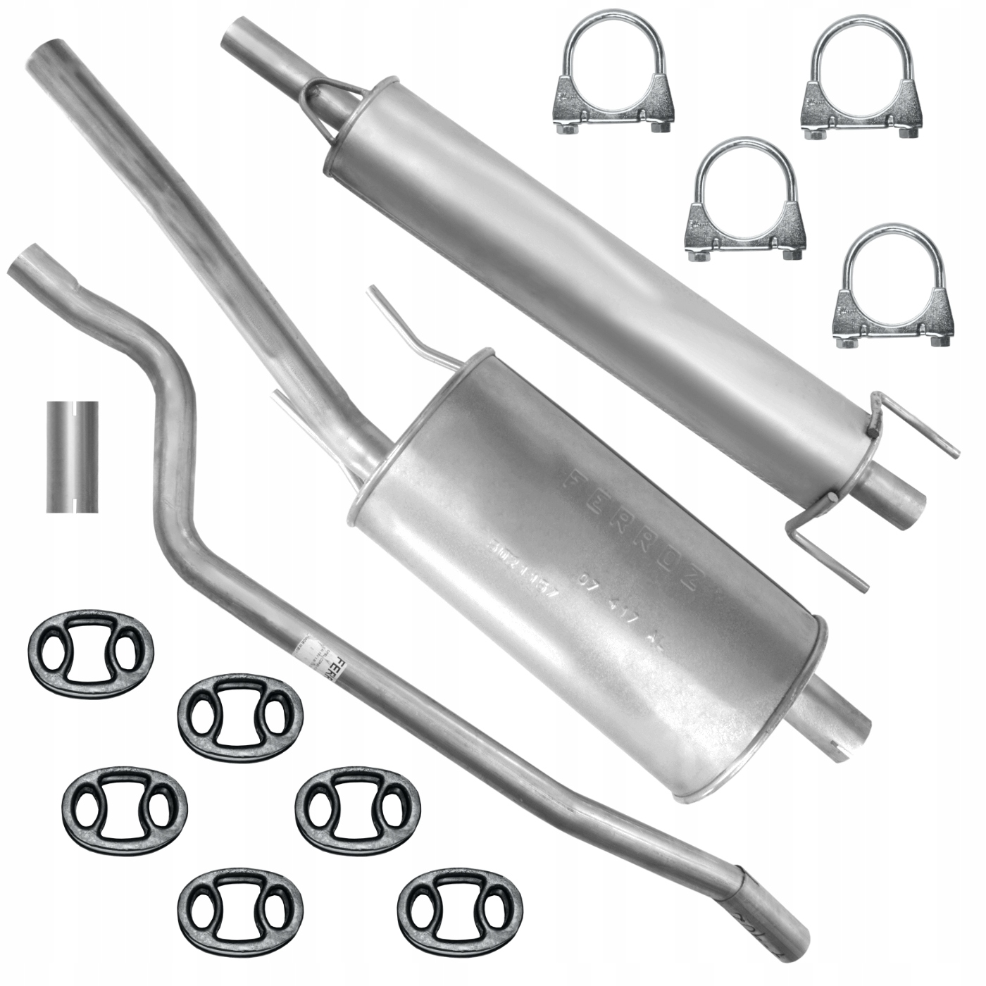 Глушитель комплект Opel Combo Corsa C 1.4 1.6 хомут