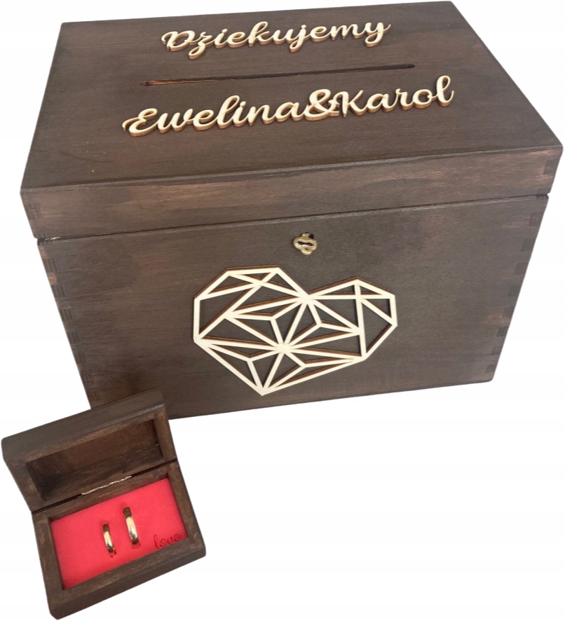 

Skrzynka na koperty, pudełko na obrączki ślubne