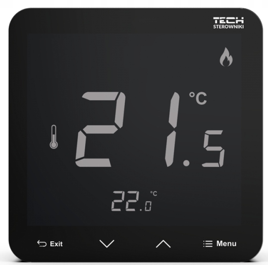 Regulátor Izbovej Teploty Bezdrôtový R-8S Plus Čierny