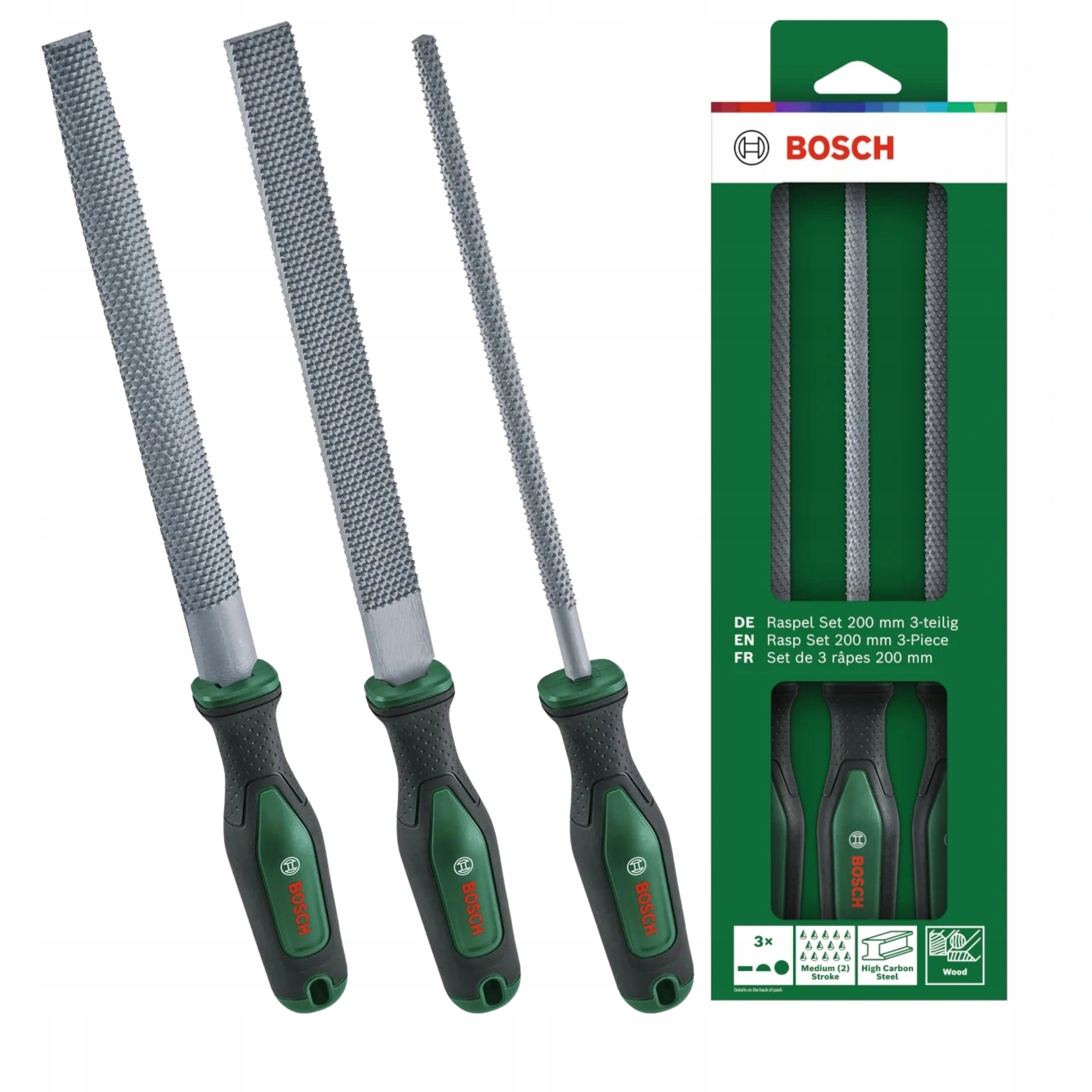 Bosch 1600A02ZB1 Zestaw Pilnik Do Drewna 200MM Zestaw 3 Szt.