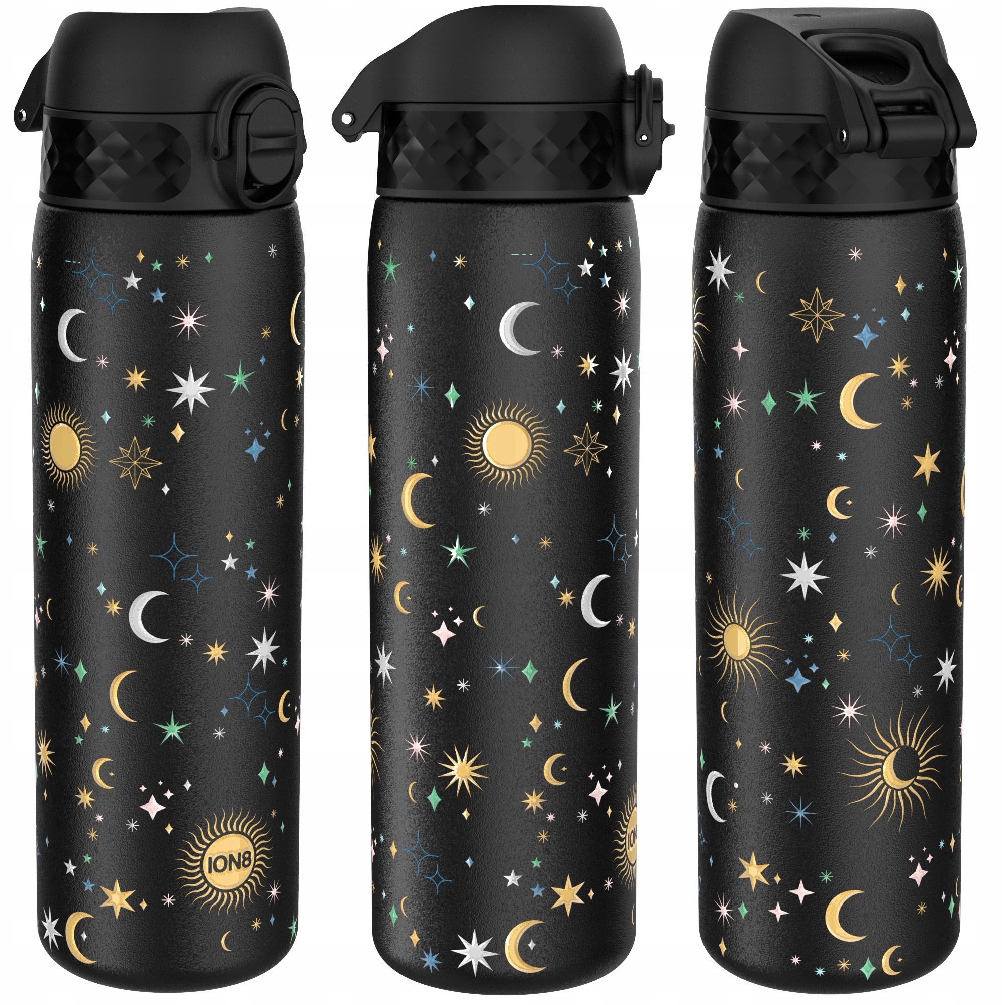 Termos Láhev Na Pití Na Led Léto Prázdniny hvězdy Černý ION8 0,5 L 500 ML
