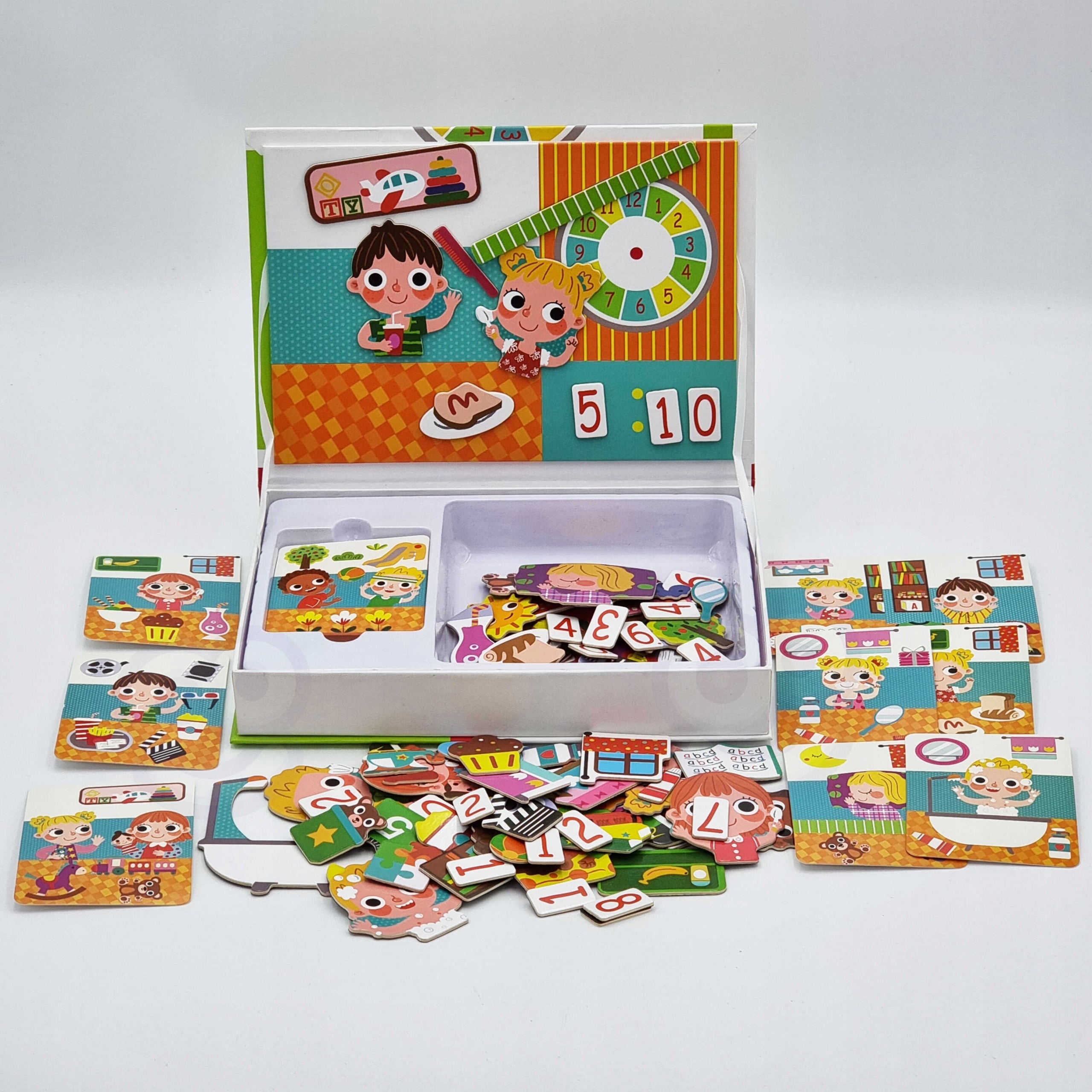 TOOKY TOY UKŁADANKA DREWNIANA KLOCKI PUZZLE MAGNETYCZNE PUDEŁKO MONTESSORI Kod producenta TL161