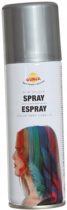 

Zmywalna Farba do Włosów Spray Srebrna 125ml