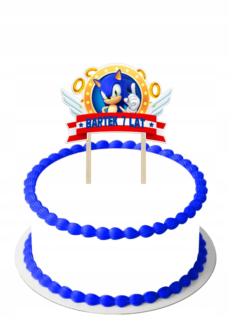 

Duży Topper Dwustronny Sonic Imie + Wiek !!!