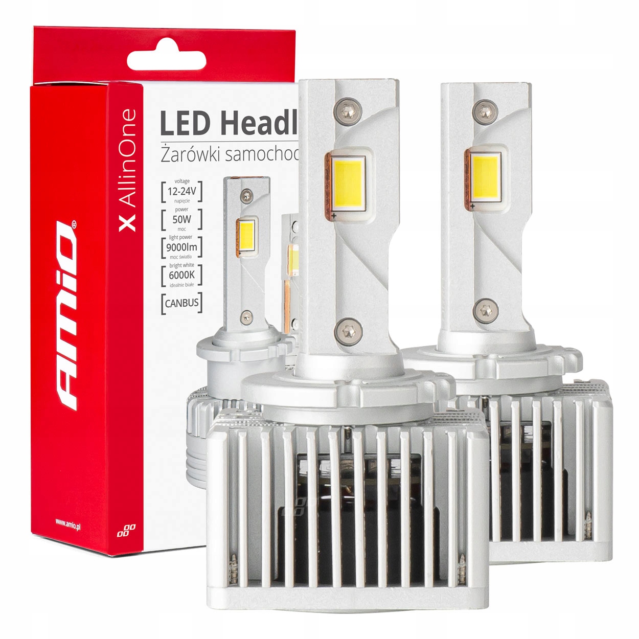 Led žiarovky Xenon D1S D3S D8S 6000K Canbus AMiO Séria X AllinOne