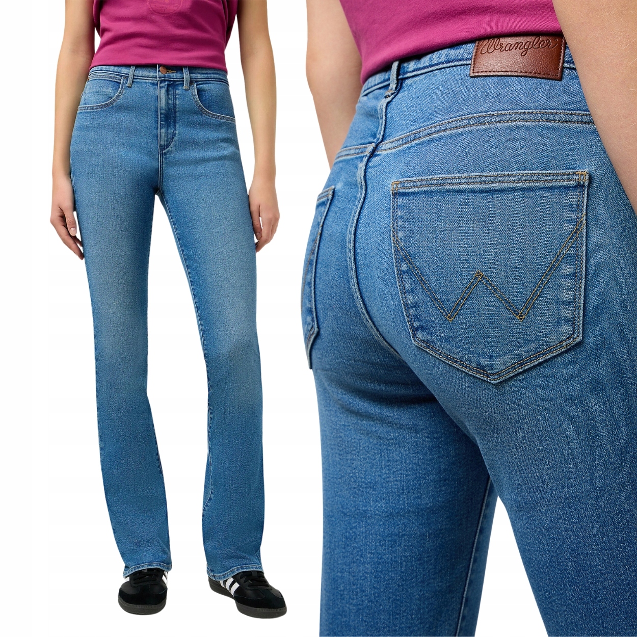 Wrangler Bootcut Peacful Rozšířené Dámské Džínové Kalhoty W27 L32