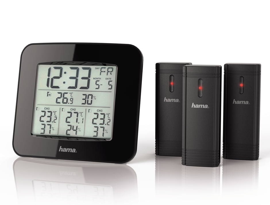 Hama STACJA POGODY EWS-TRIO, 3 CZUJNIKI