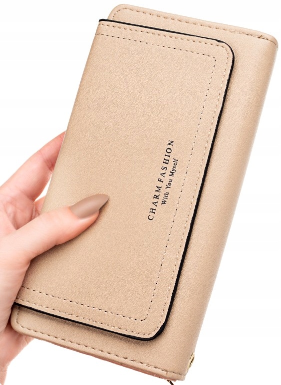 

Duży Podwójny Portfel Damski na zatrzask