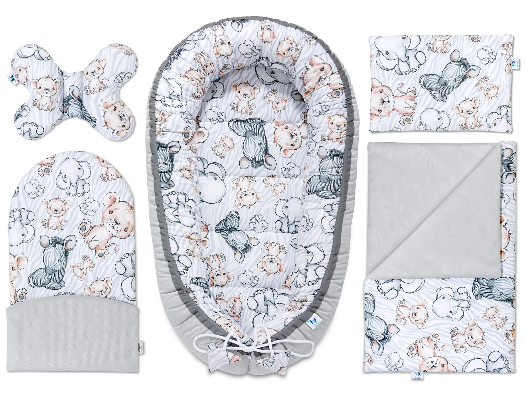 PEPI KOKON GNIAZDO MOTYLEK KOCYK PODUSZKA 5w1