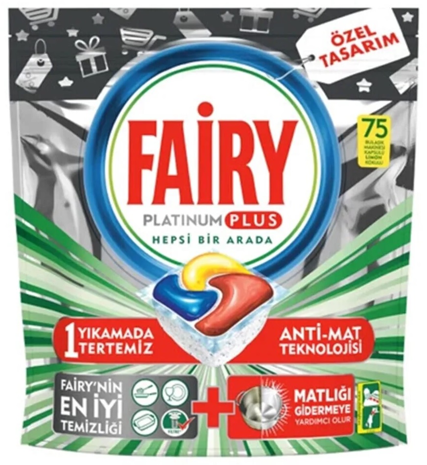Fairy Platinum Plus Lemon 75ks kapslí do myčky nádobí