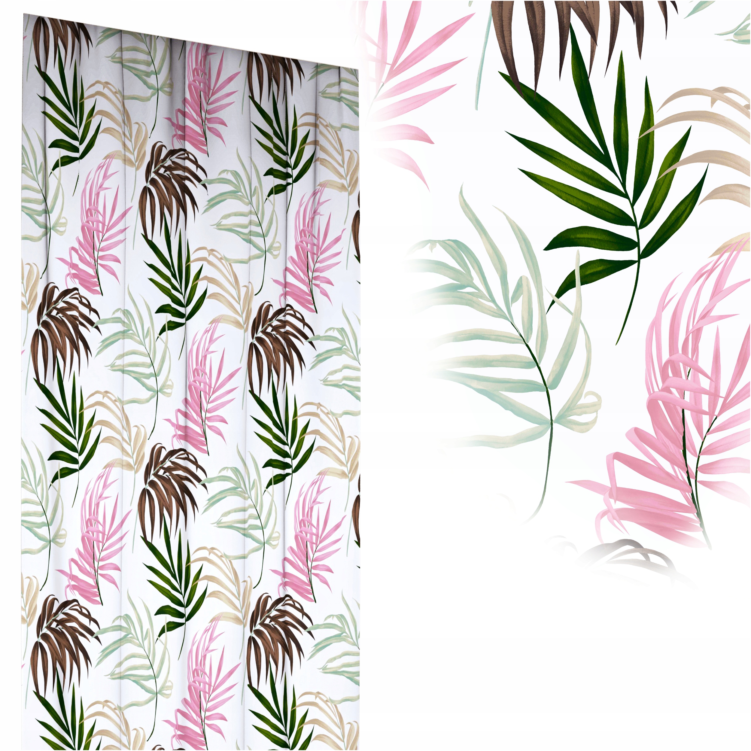 Závěs Minos Tisk Barevné Palmy 420461 Na Pásce Univerzální 140x250 cm