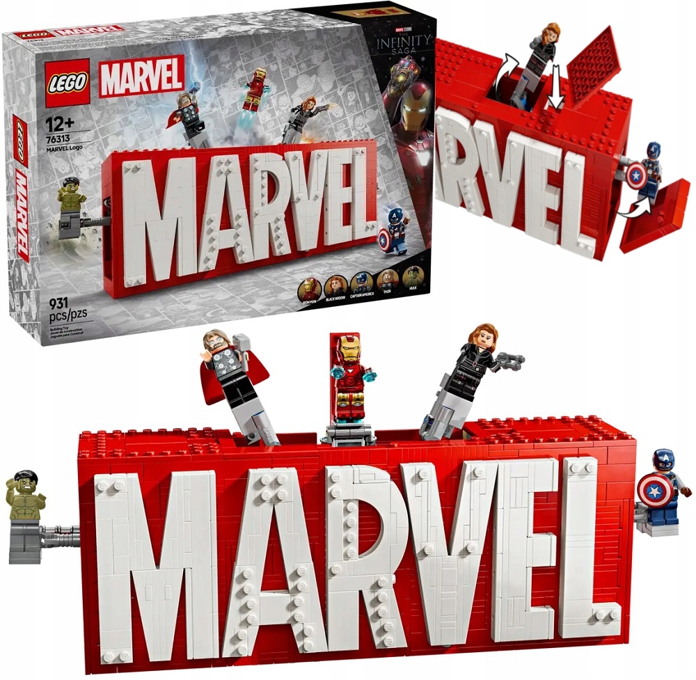 931 dílků stavebnice Lego Marvel s minifigurkami Infinity Saga 76313