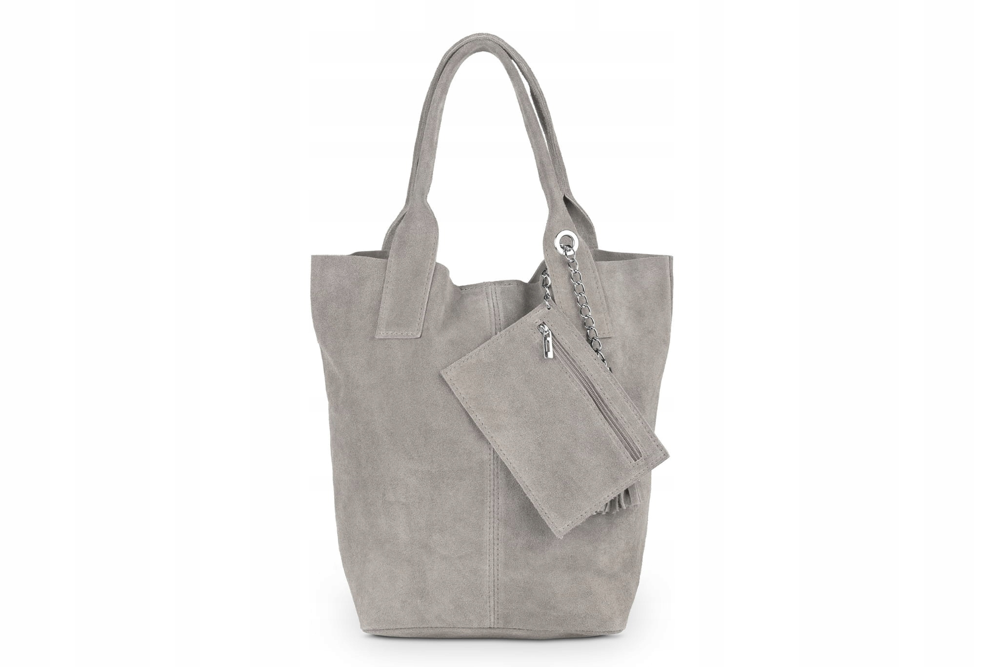 Kožená taška Vera Pelle Olivera Semišová Taupe