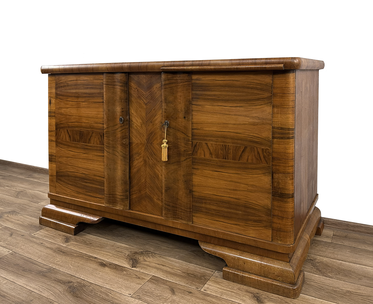 KOMODA ART DECO ANTYK LATA 30. 2 SZUFLADY POD TV RTV