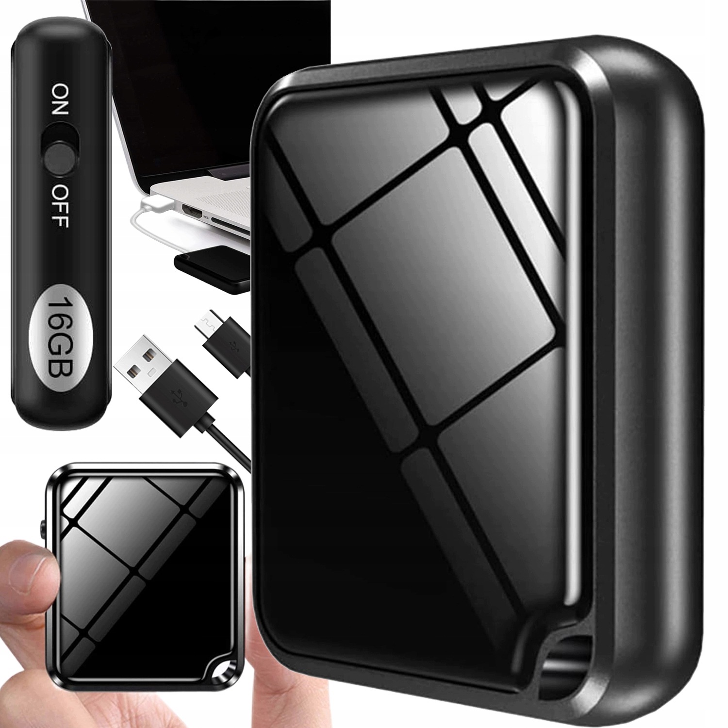 Mini Špionážní Diktafon Pro Odposlech, Detekce 16 Gb, MP3 Přehrávač Pro Výuku