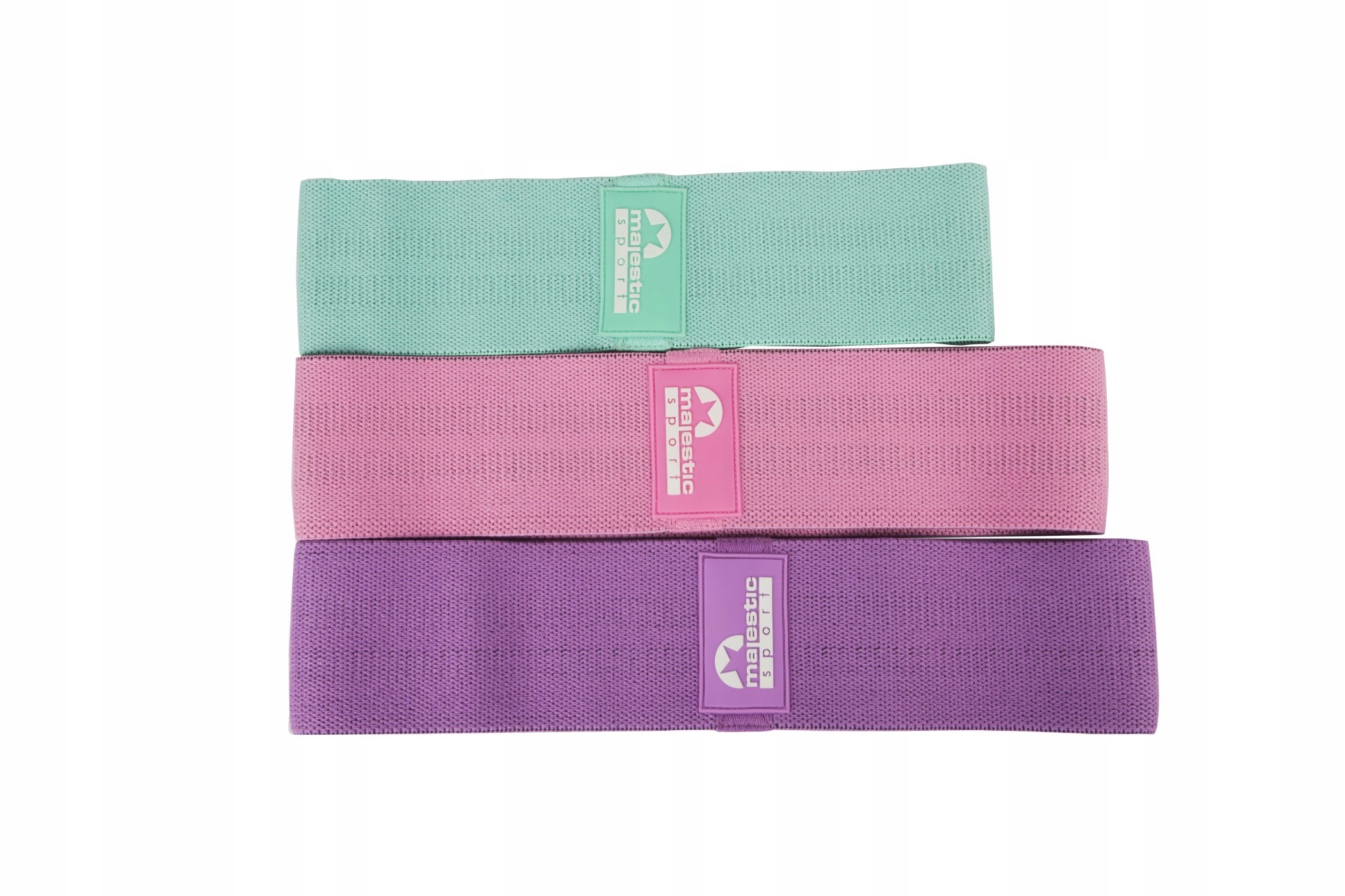 ZESTAW GUM HIP BAND TAŚMY MATERIAŁOWE 3 SZT. DO ĆWICZEŃ SIŁOWNIA SPORT Kolor dominujący wielokolorowy