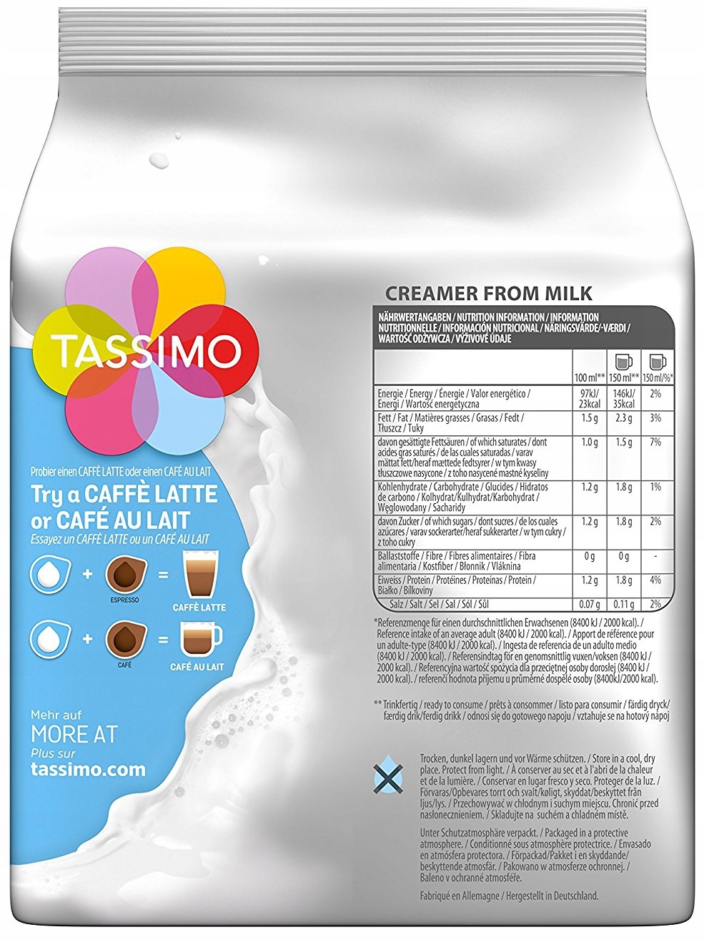 Kapsułki TASSIMO MLEKO 16 kapsułek Kod producenta Mleko/4031505