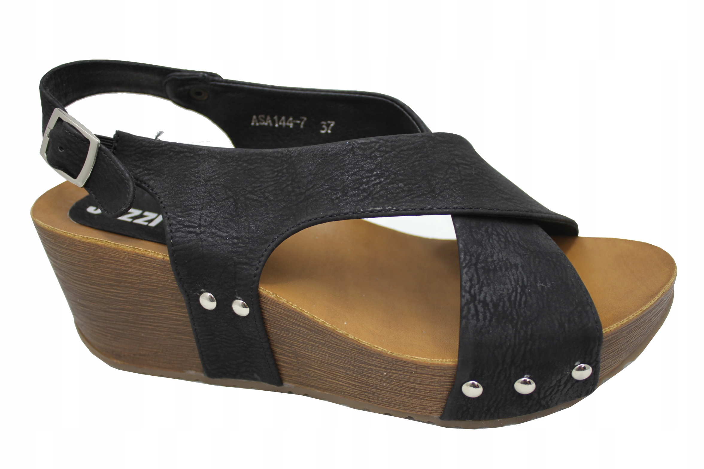 

Sandały Jezzi koturn platforma czarny r 38